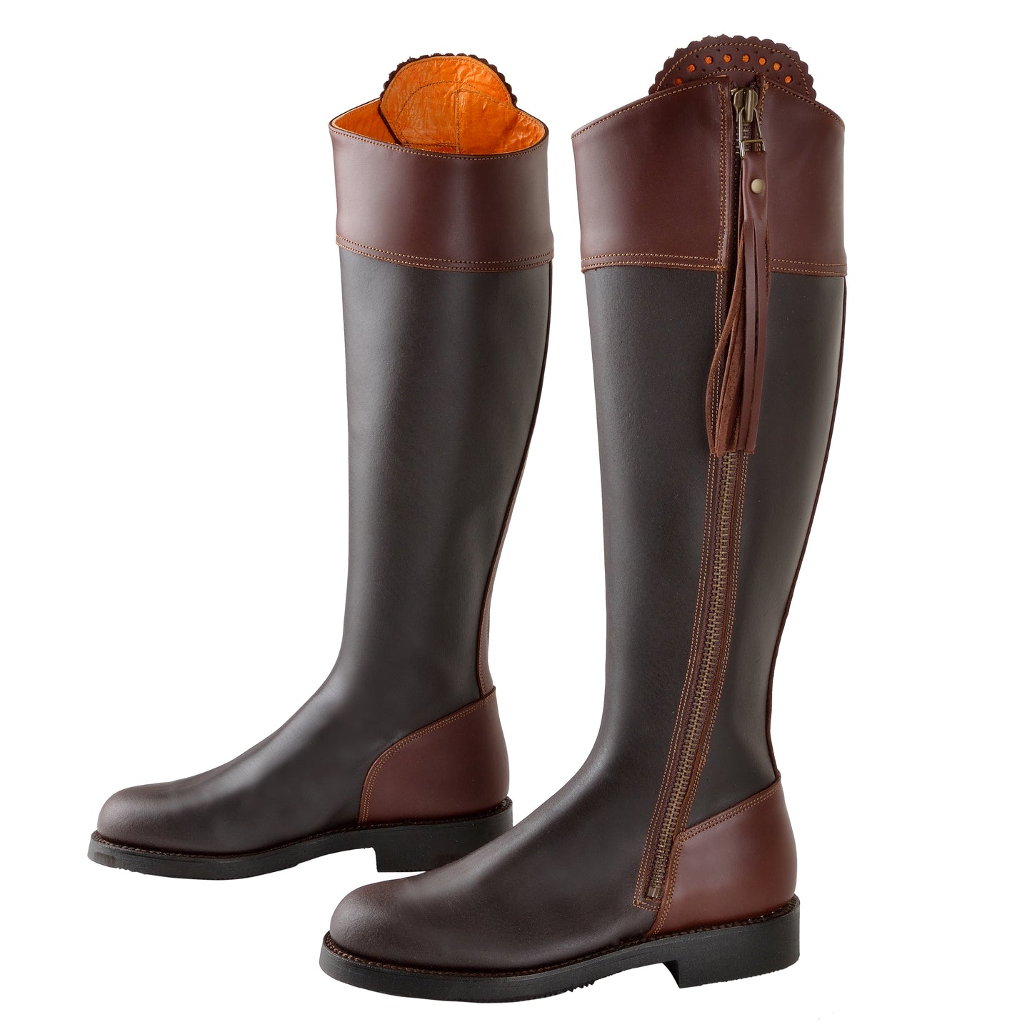 Bottes-cuir-marron