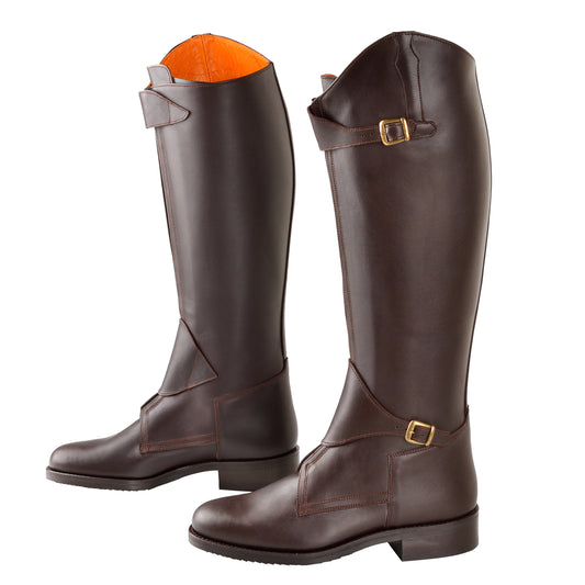 Bottes-cuir-marron