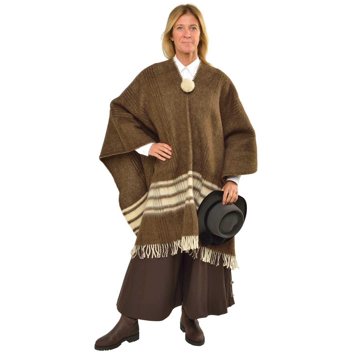 Brauner Poncho